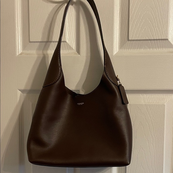 Coach Dark Brown Leather Shoulder Bag - Picture 1 of 4